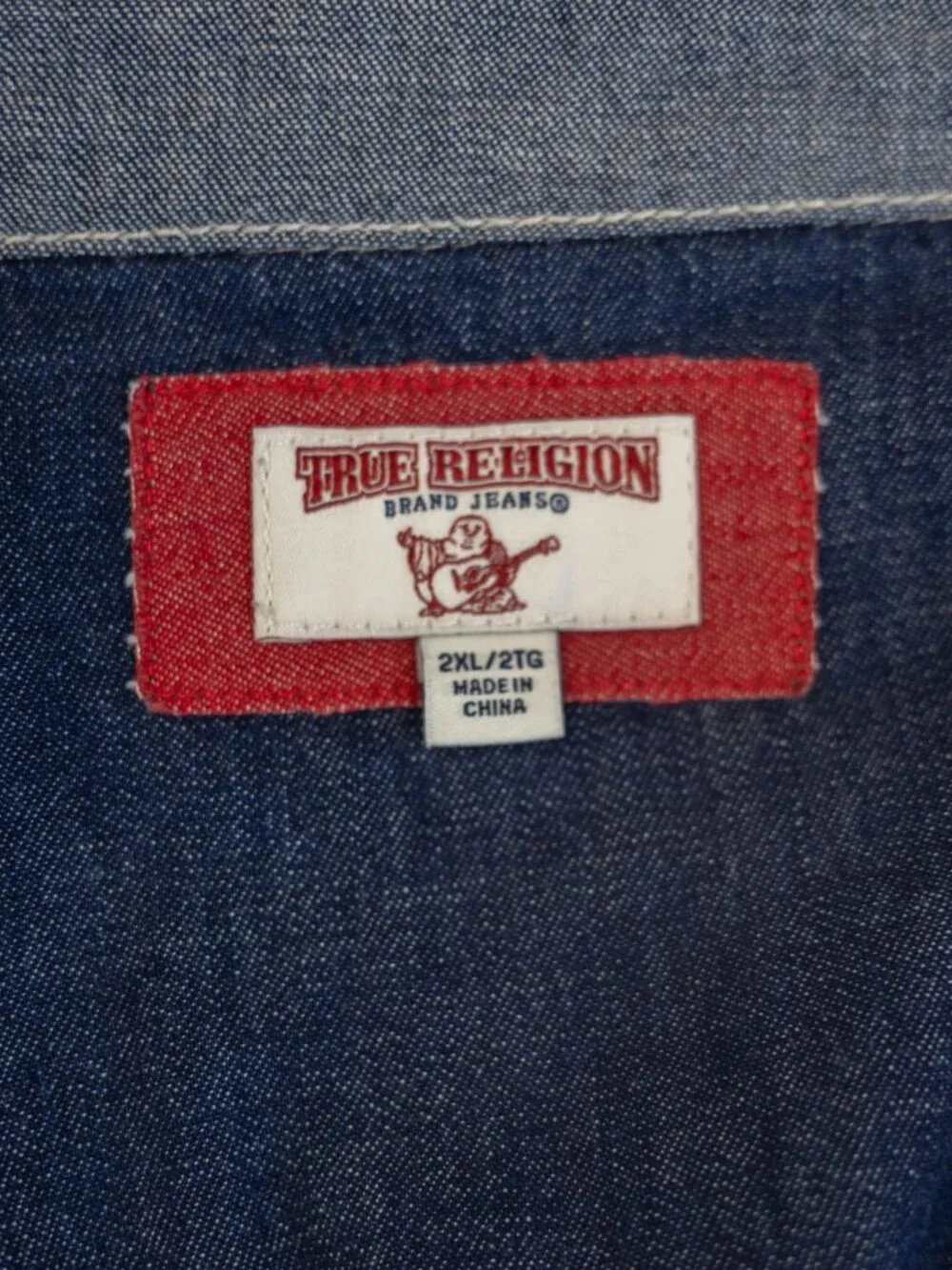 True Religion Denim Western Shirt 2XL | Two-Tone Snap Front Cowboy Shirt